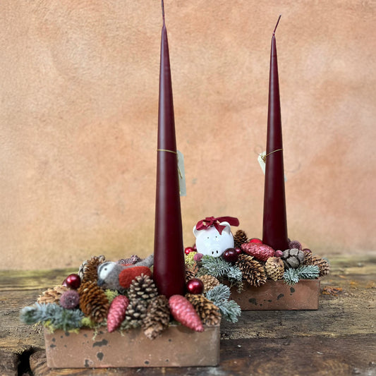 Juledekoration med et lys