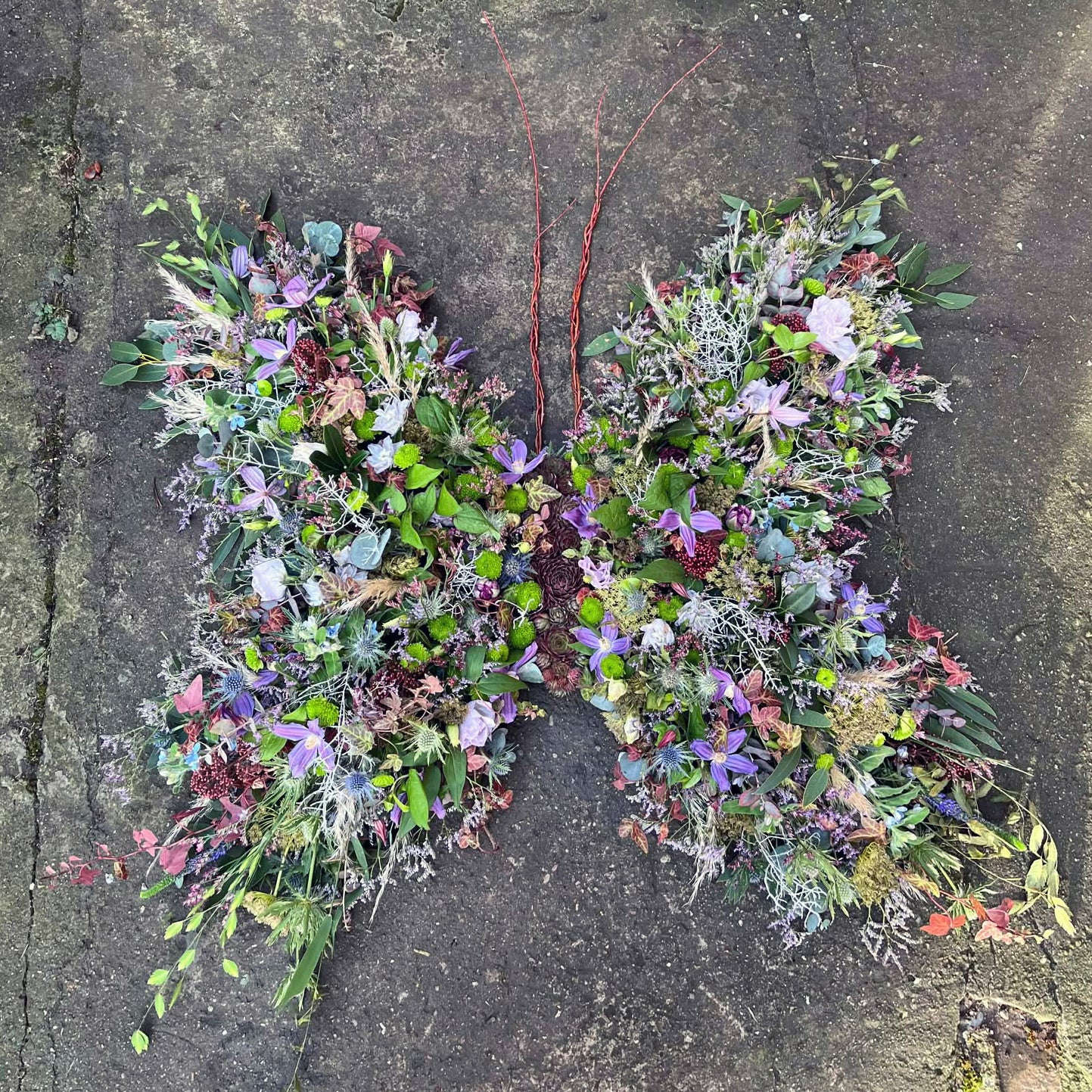 Sommerfugl dekoration til  begravelse