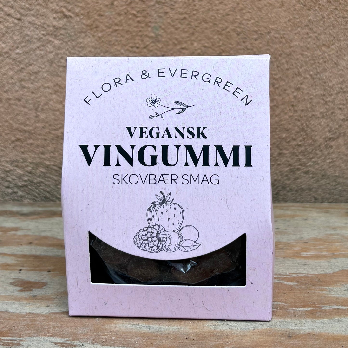 Vegansk vingummi skovbær