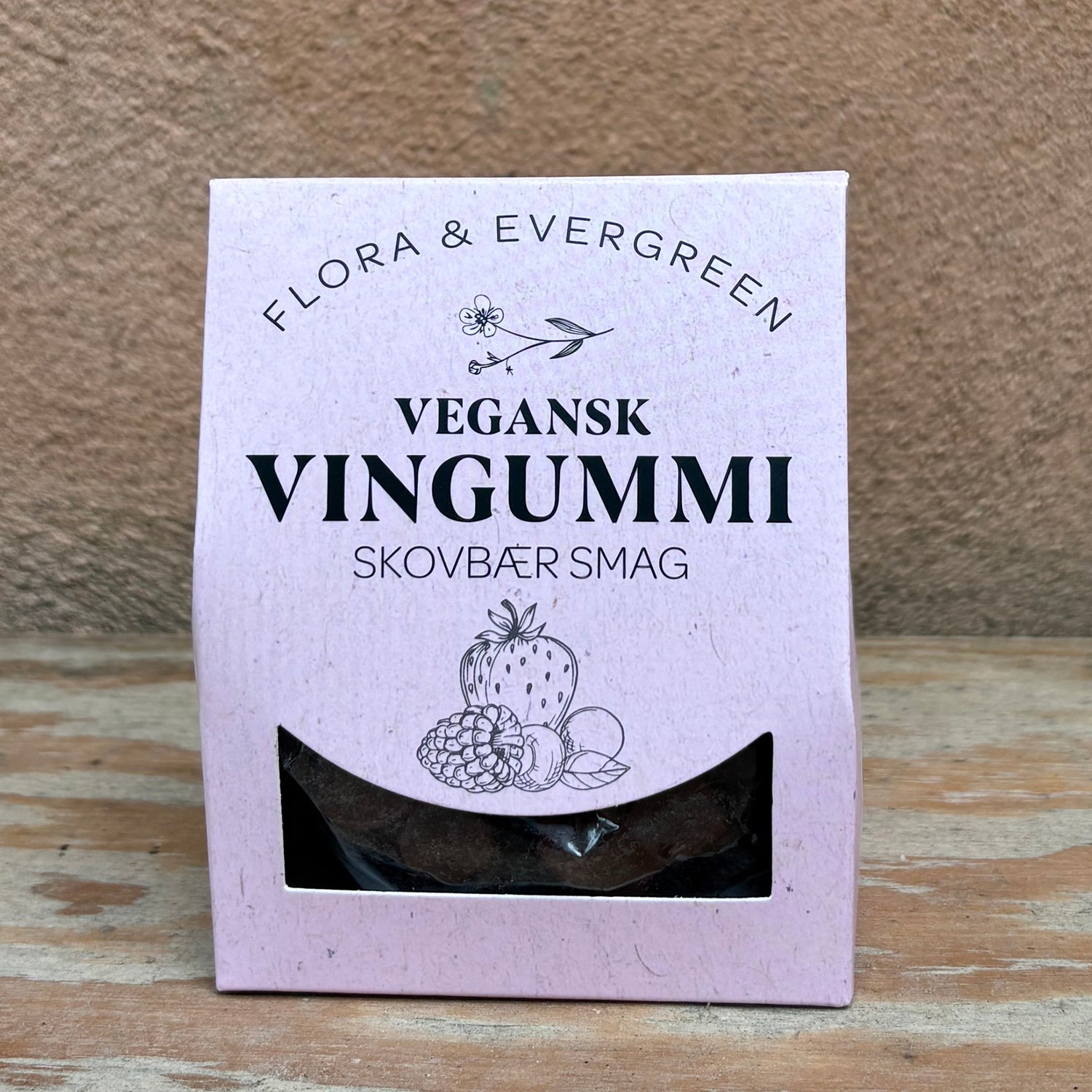 Vegansk vingummi skovbær