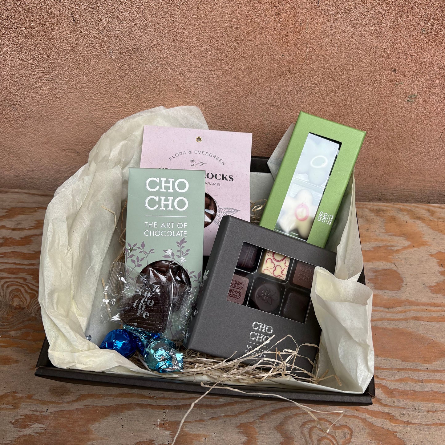 Gavekurv med chokolade