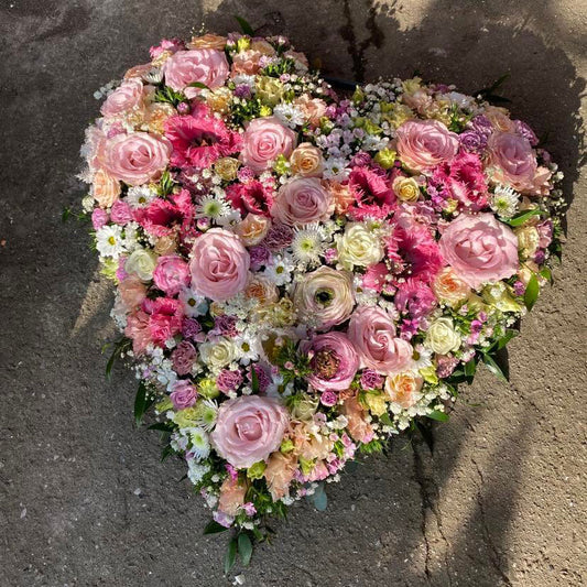 Hjerte i rosa farver