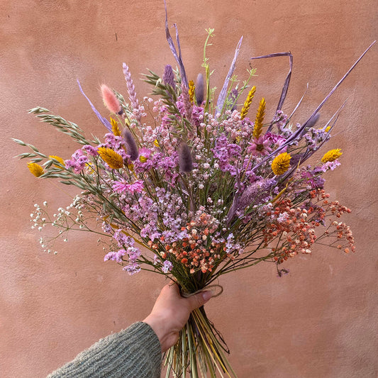 Buket af tørrede blomster
