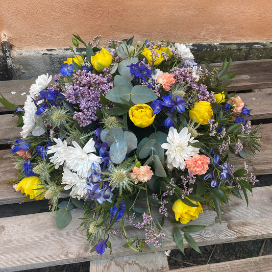 Båredekoration, rund pudeformet