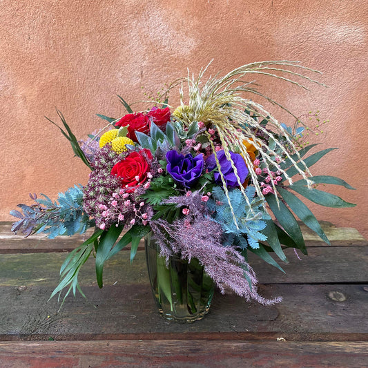 Farverig nytårsbuket